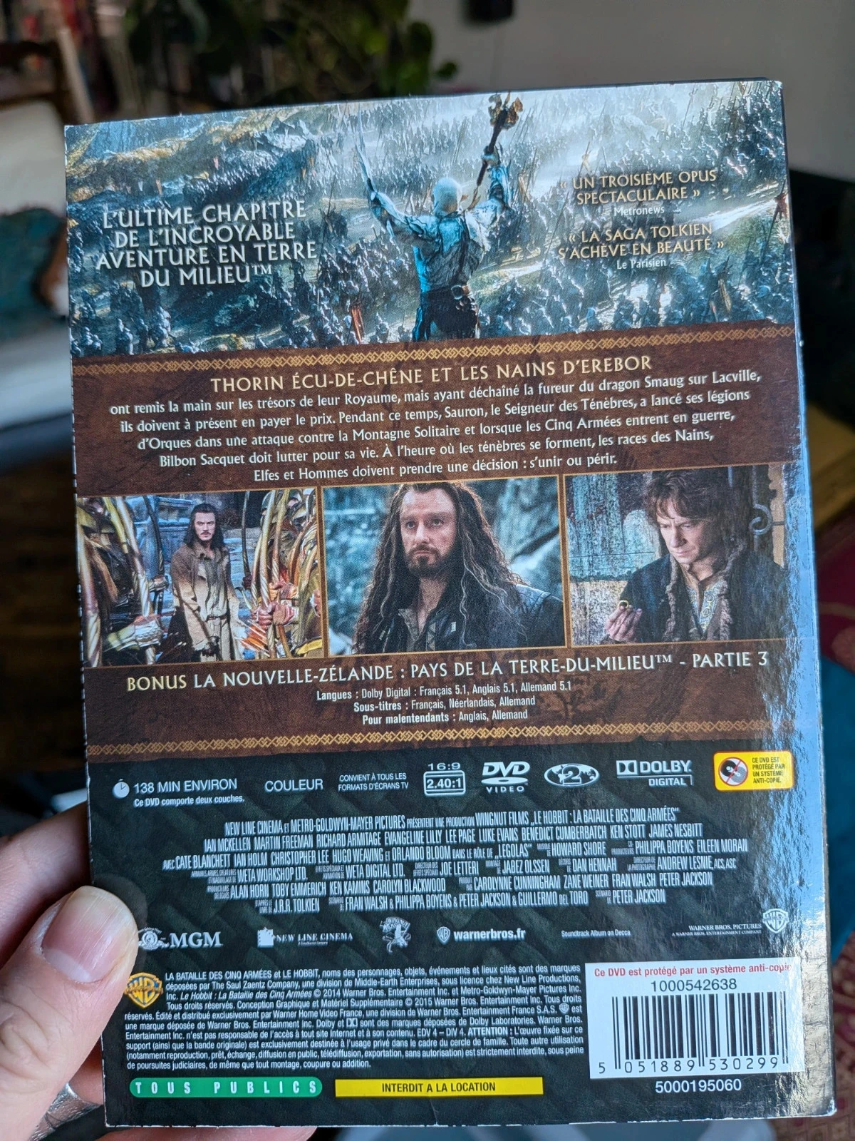 DVD "Le Hobbit la Bataille des cinq armées" – photo 2